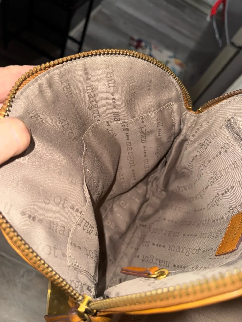 Vintage Margot New York cognac caramel suede leather backpack bag